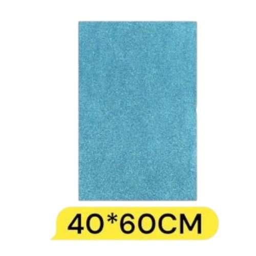 Goma Eva Escarchada Turquesa Especial 40x60cm por mayor - Útiles Escolares por mayor