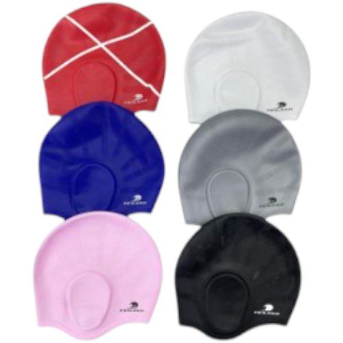 Gorro de Natación Monocolor con Protector de Oído Integrado 1PZA por mayor en Chile