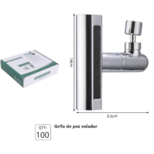 Grifo de Lavabo con Salida de Cascada Ajustable 14cm x 8.5cm por mayor en Chile
