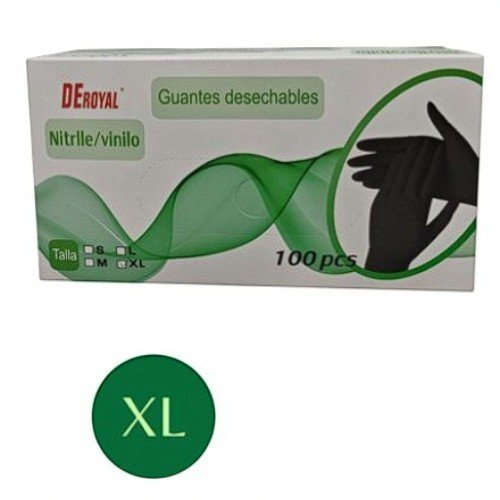 Guantes compuestos negro por mayor - Hogar por mayor