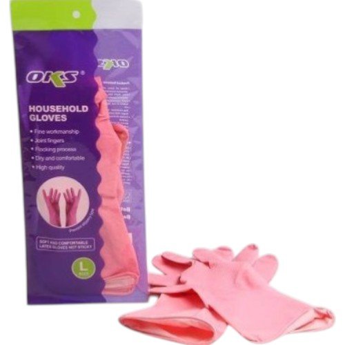 Guantes de limpieza para cocina y hogar color rosa talla l 1PZA por mayor en Chile