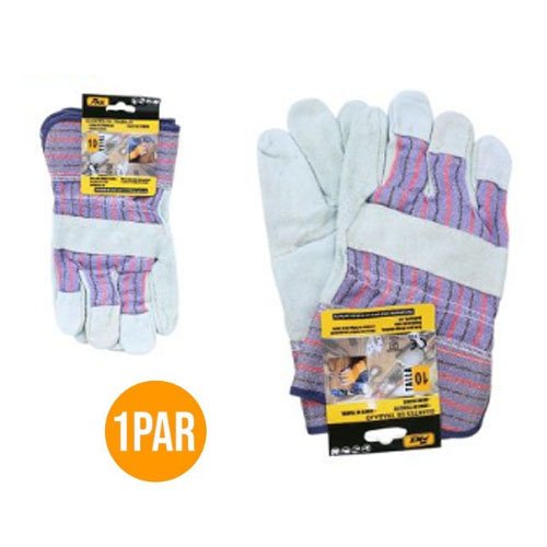 Guantes de Trabajo Reforzados de Tela con Diseño de Rayas