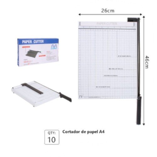 Guillotina Cortadora de Papel A4 Profesional con Base Graduada y Guía Ajustable por mayor Hogar por mayor