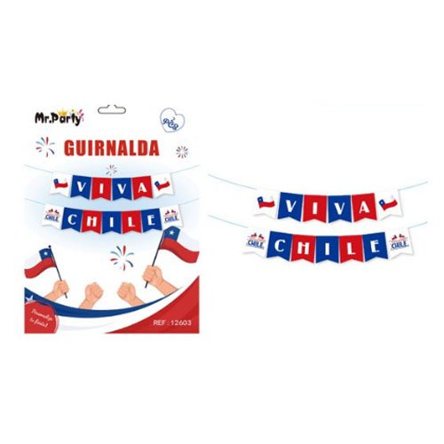 GUIRNALDA VIVA CHILE por mayor - Fiestas-Patrias por mayor