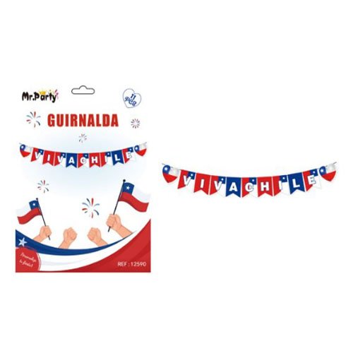 GUIRNALDA BANDERA CHILE por mayor - Fiestas-Patrias por mayor