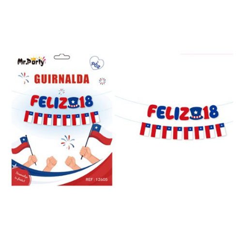 GUIRNALDA FELIZ 18-BANDERAS por mayor - Fiestas-Patrias por mayor