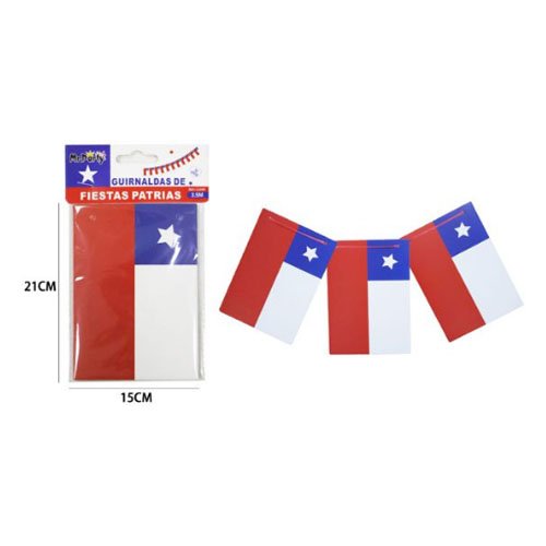 GUIRNALDA BANDERA CHILE por mayor - Fiestas-Patrias por mayor