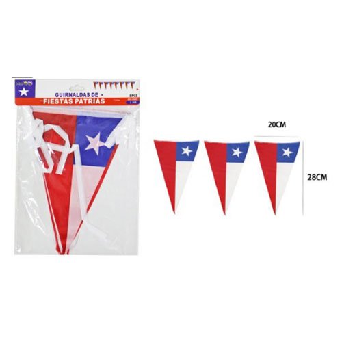 GUIRNALDA BANDERA CHILE por mayor - Fiestas-Patrias por mayor