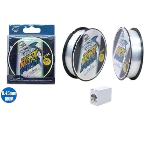 Hilo de Pesca de Nylon Transparente 0.45mm en Blister 100 Metros por mayor - Hogar por mayor