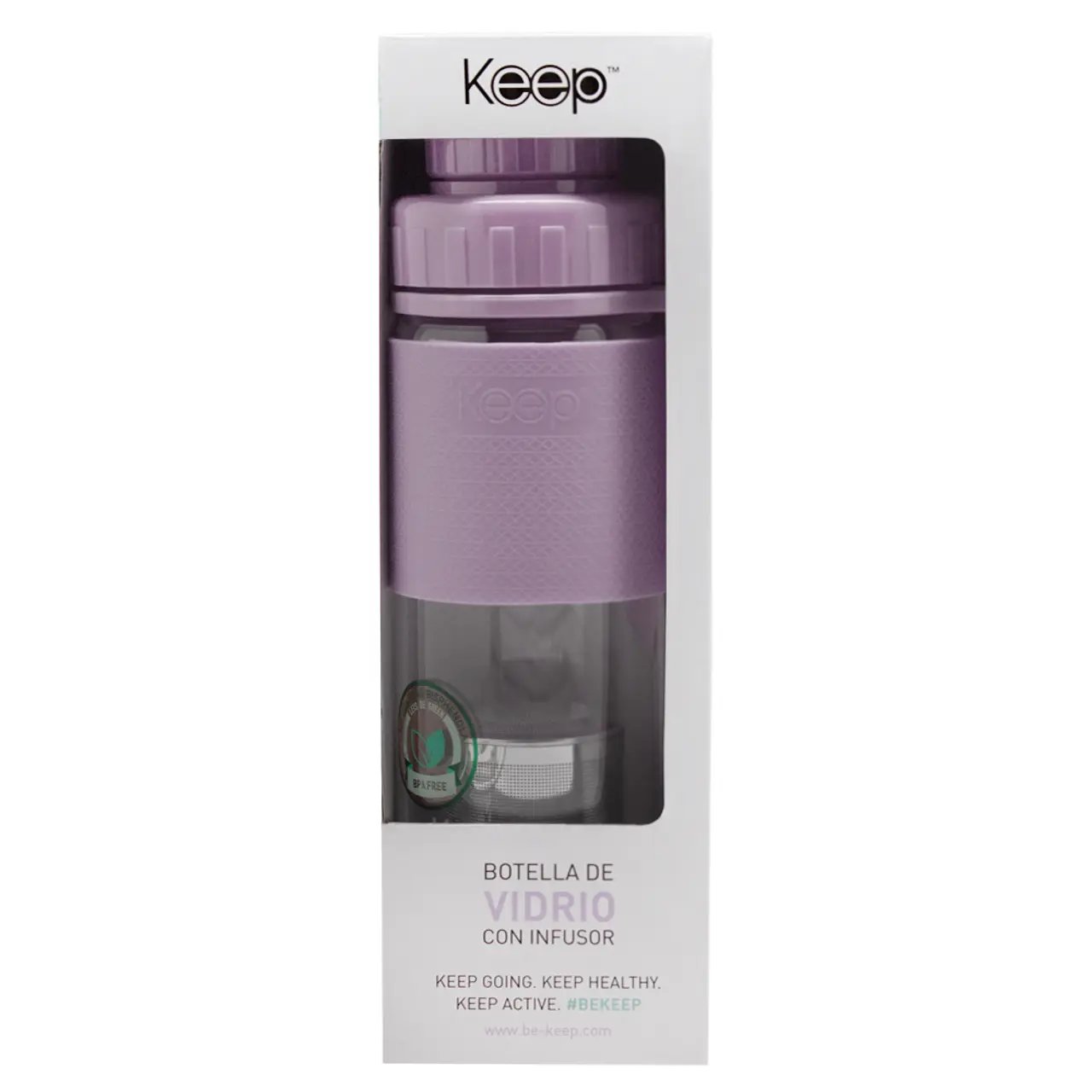 Botella de vidrio con infusor keep mayorista — imagen 3