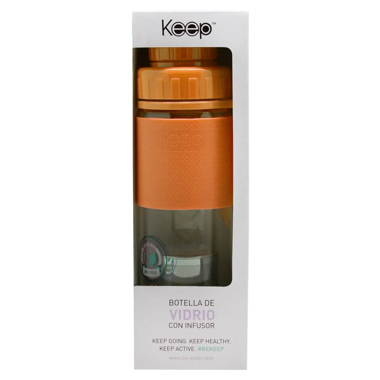 Botella de vidrio con infusor keep mayorista — imagen 4