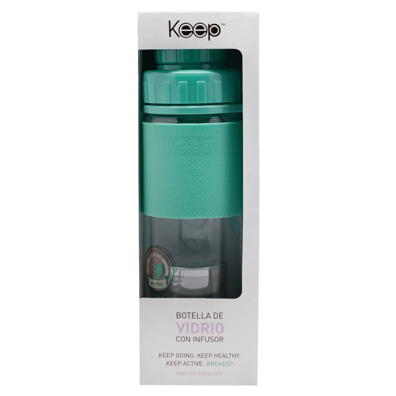 Botella de vidrio con infusor keep mayorista — imagen 6