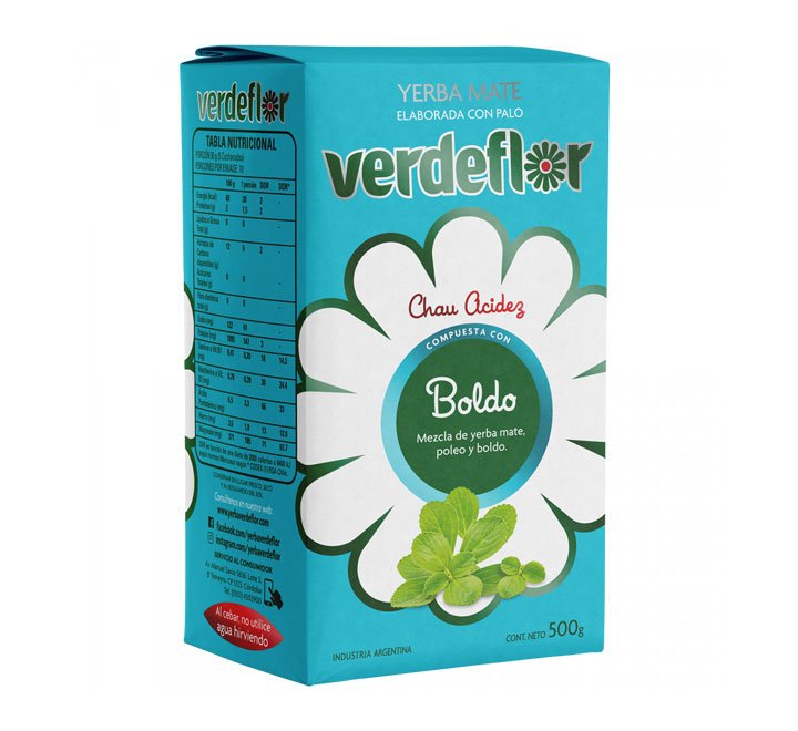 Yerba mate Verdeflor Boldo 500 g 500 g por mayor en Chile