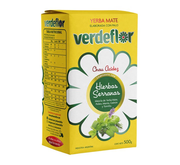Yerba mate Verdeflor Hierbas Serranas 500 g 500 g por mayor en Chile