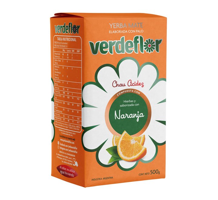 Yerba mate Verdeflor Naranja 500 g 500 g por mayor en Chile