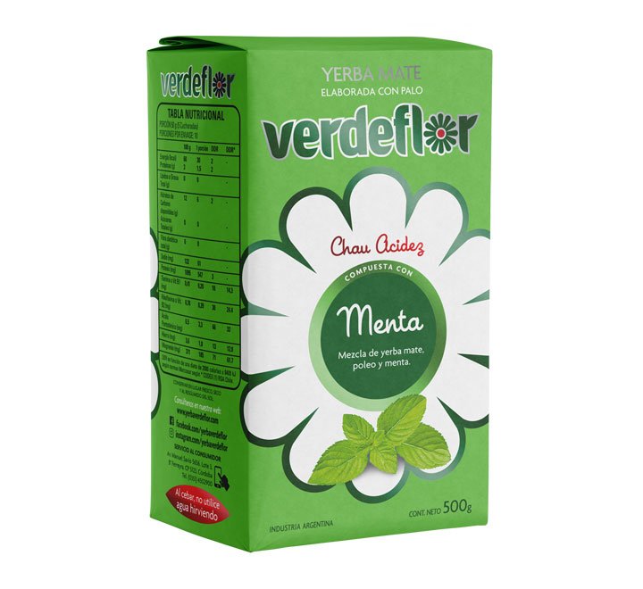 Yerba mate Verdeflor Menta 500 g 500 g por mayor en Chile