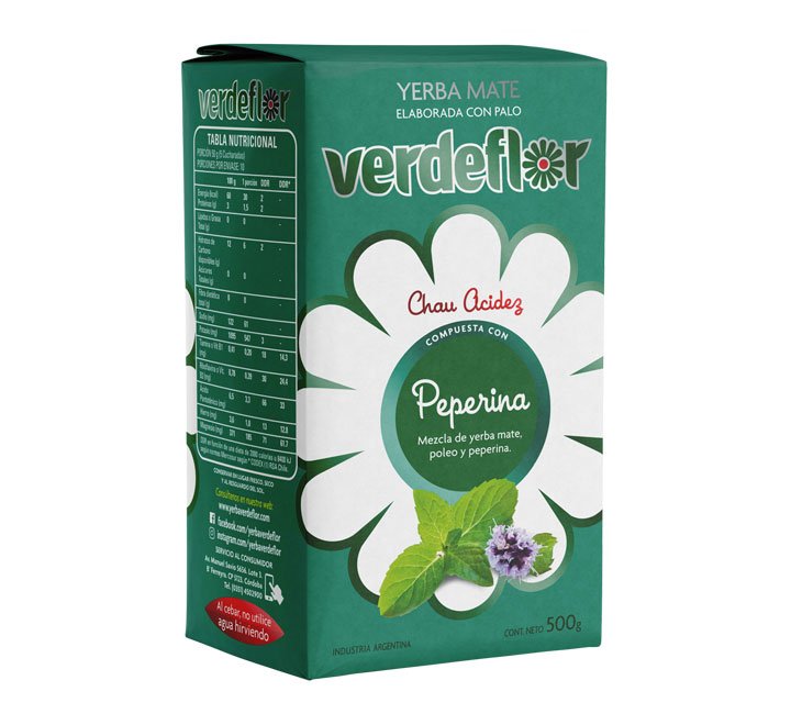 Yerba mate Verdeflor Peperina 500g 500 g por mayor en Chile