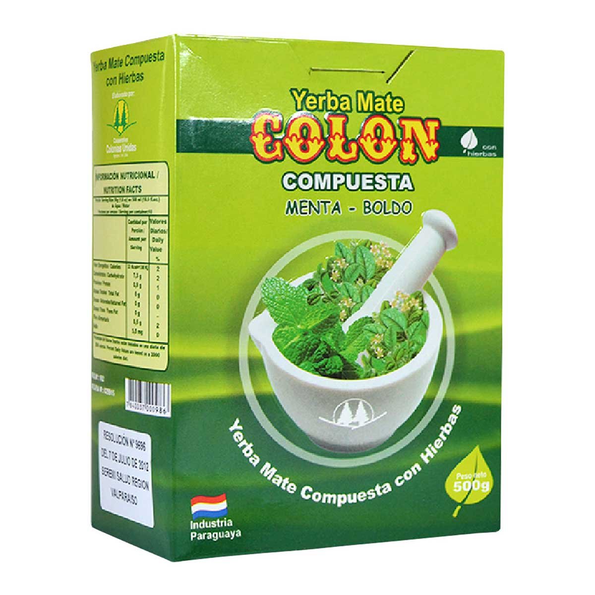 Yerba mate Colón Menta Boldo 500 g 500 g por mayor en Chile