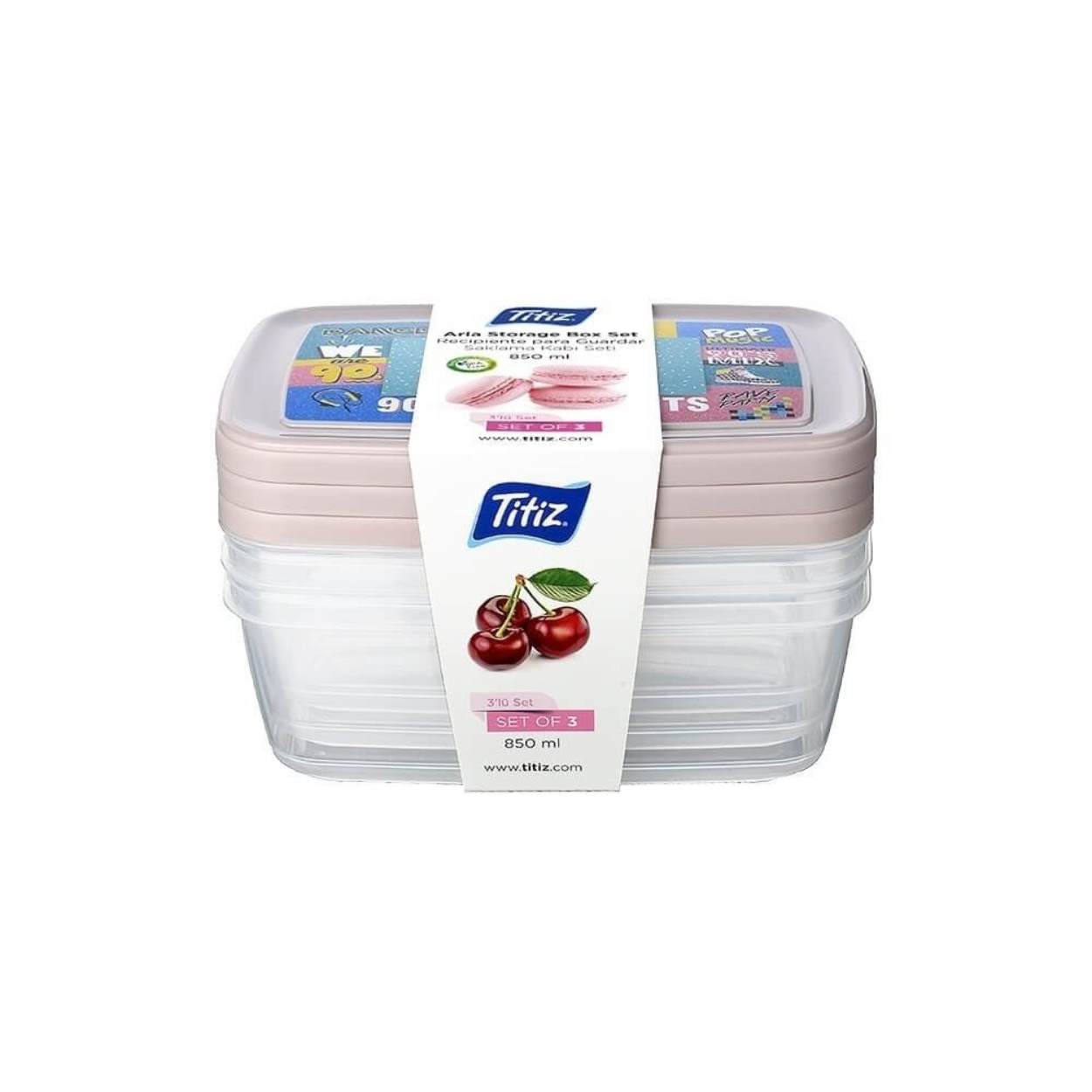 Set 3 cajas 850 ml ap-9257 titiz mayorista — imagen 2