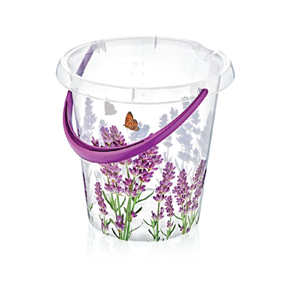 Balde Decor Transparente Estampado 12 Litros SK-150 12 litros por mayor en Chile