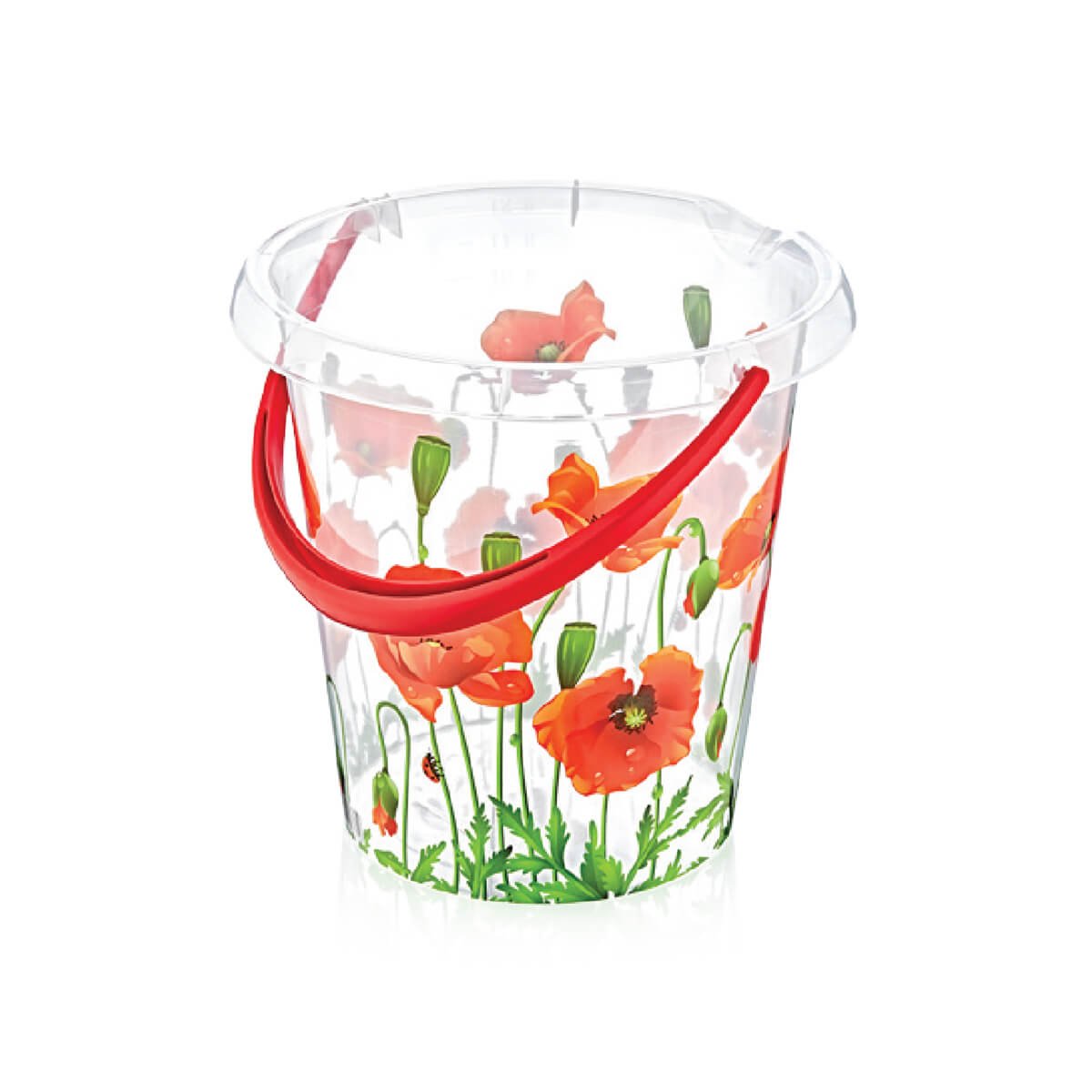 Balde decor transparente estampado 12 litros sk-150 mayorista — imagen 3