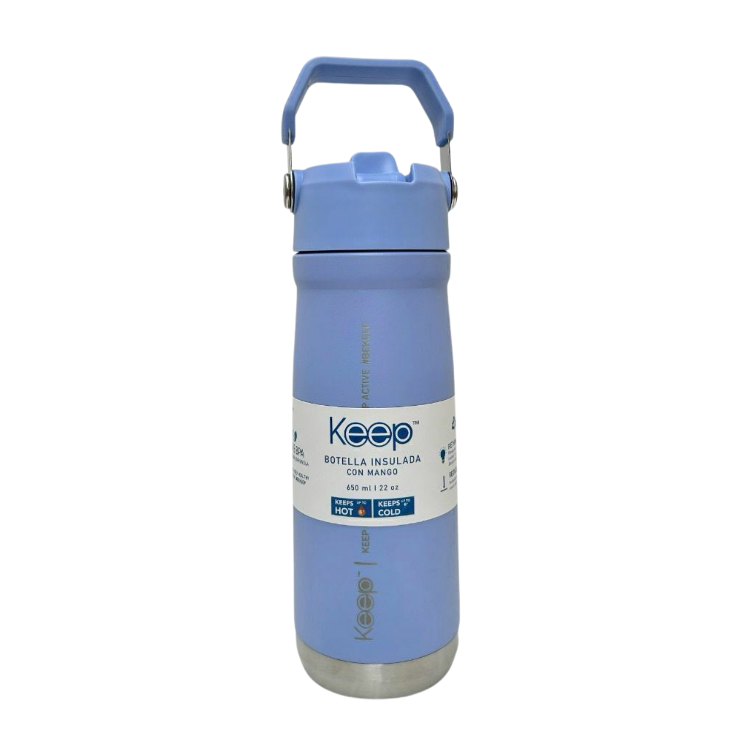 Botella insulada con mango 650 ml keep mayorista — imagen 6