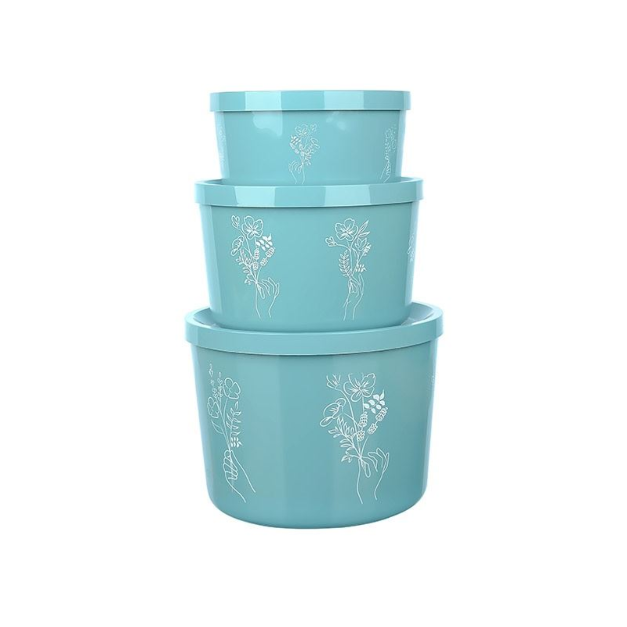 Caja de almacenamiento versalid 3 pcs (360-800-1400ml) ap-9508 titiz mayorista — imagen 8