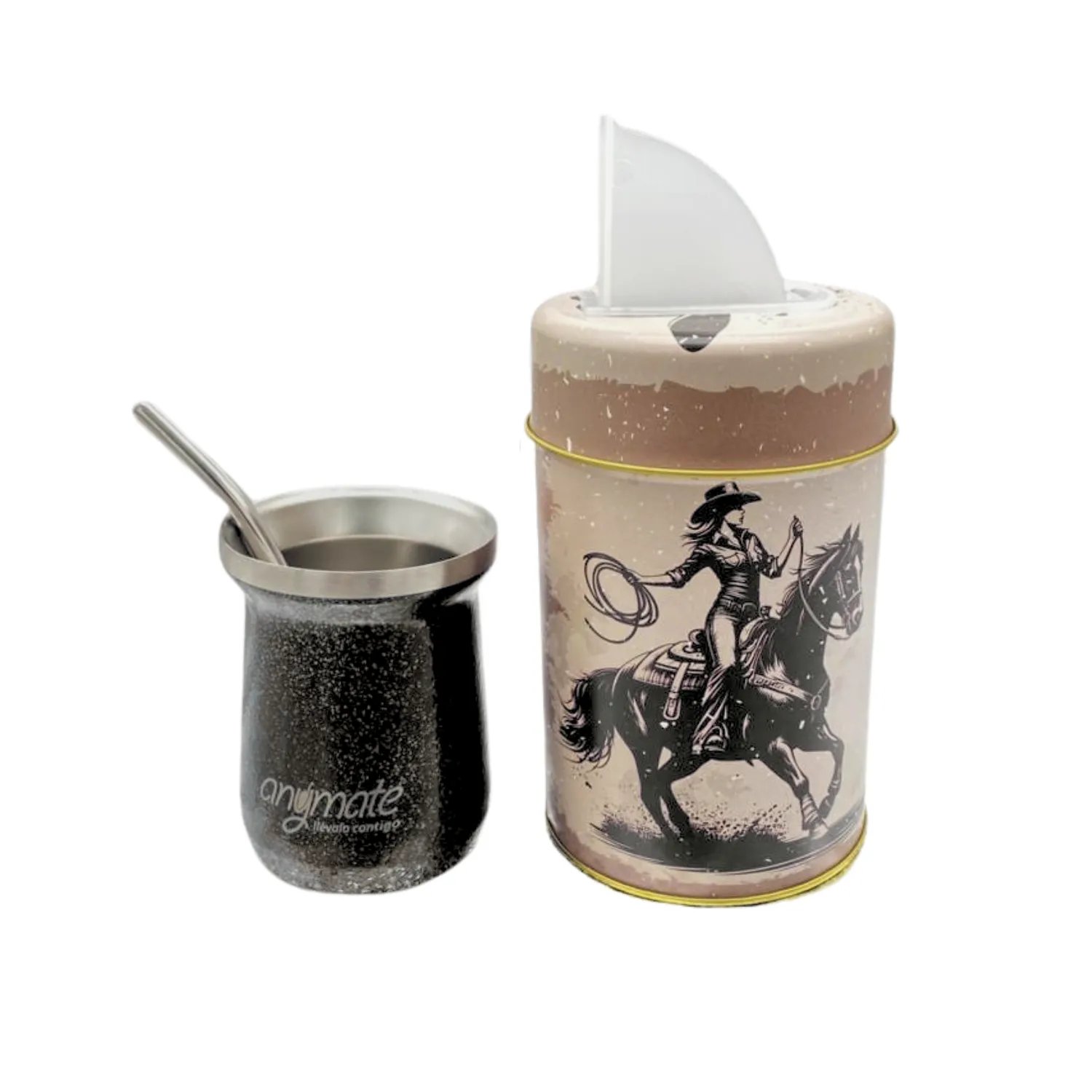 Kit country yerbera + mate + bombilla mayorista — imagen 2