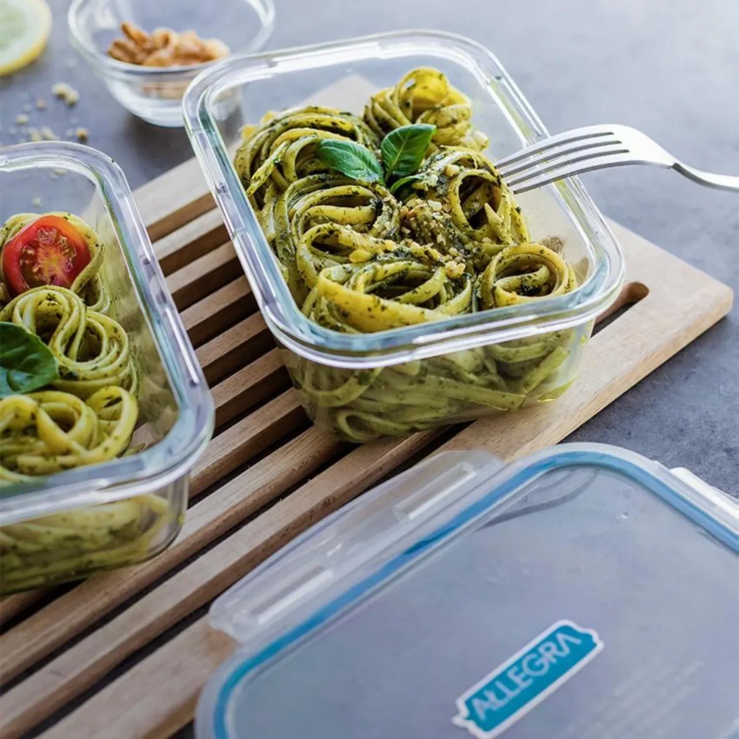 Contenedor hermético vidrio rectangular 600 ml allegra mayorista — imagen 2