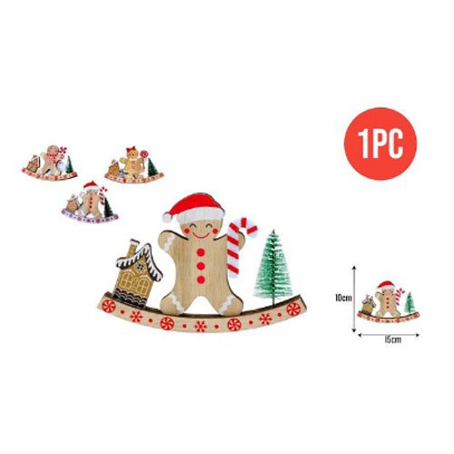 HOMBRE JENGIBRE DE MADERA por mayor - Navidad por mayor