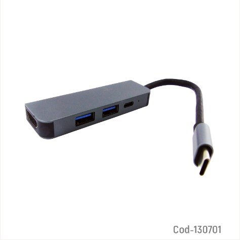Hub Tipo-C 4 En 1, 2 Puertos USB, Hdmi, PD. por mayor - Electronica por mayor