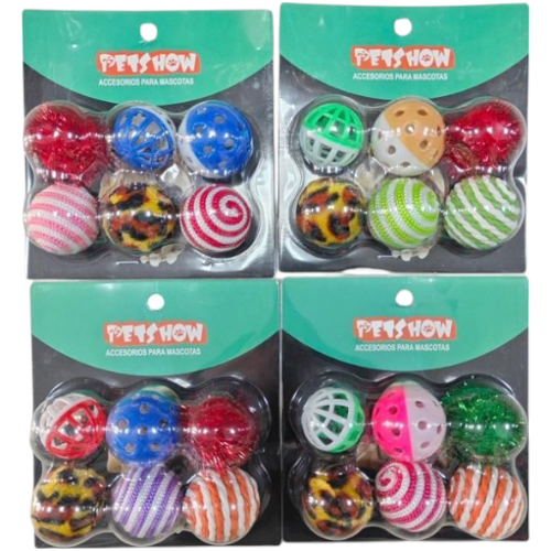 JUEGO DE BOLAS DE COLORES PARA GATOS por mayor - Mascotas por mayor