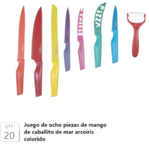 Juego de Cuchillos de Cocina 8 Piezas 