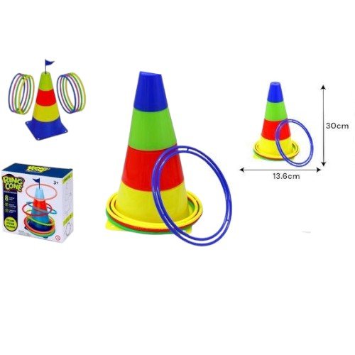 Juego de Mesa de Cono con Anillos de Colores  por mayor - Jugueteria por mayor