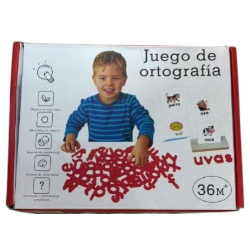 Juego de Ortografía Didáctico con Letras de Madera y Tarjetas de Aprendizaje 1PZA por mayor en Chile