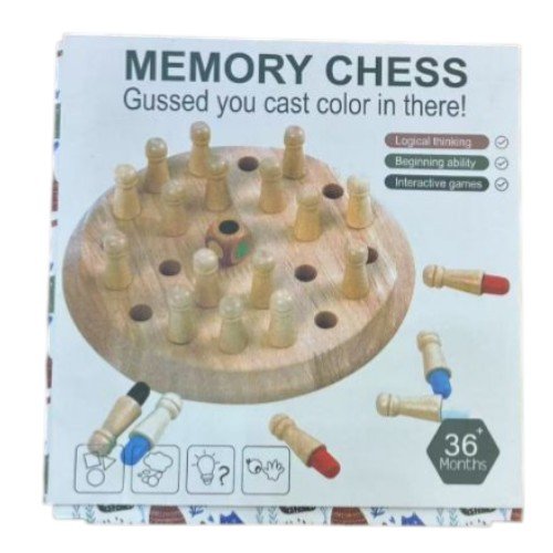 Juego educativo de ajedrez de memoria en madera con dados de colores 1PZA por mayor en Chile