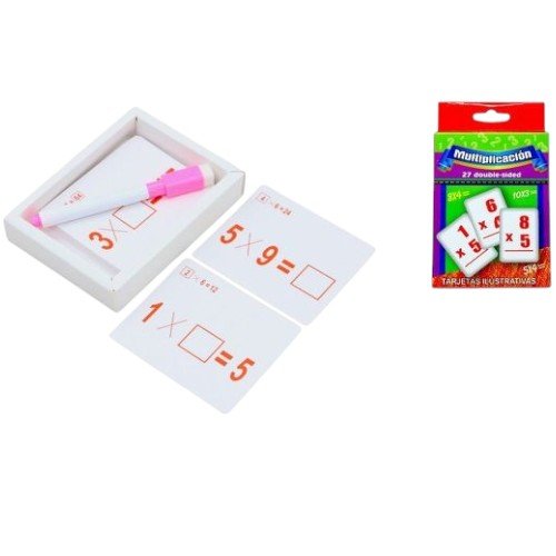Juego Educativo de Cartas para Aprender Multiplicación con Marcador Borrable por mayor - Jugueteria por mayor