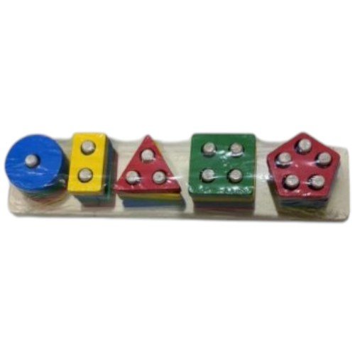 Juego educativo de encaje en madera con 5 columnas de figuras geométricaseste juguete didáctico de madera está diseñado para potenciar el razonamiento lógico y la coordinación ojo-mano mediante el reconocimiento de formas y colores a través de sus 5 colum 1PZA por mayor en Chile