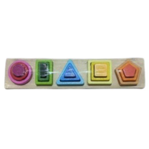 Juego educativo de madera de 5 columnas con figuras geométricas y colores 1PZA por mayor en Chile