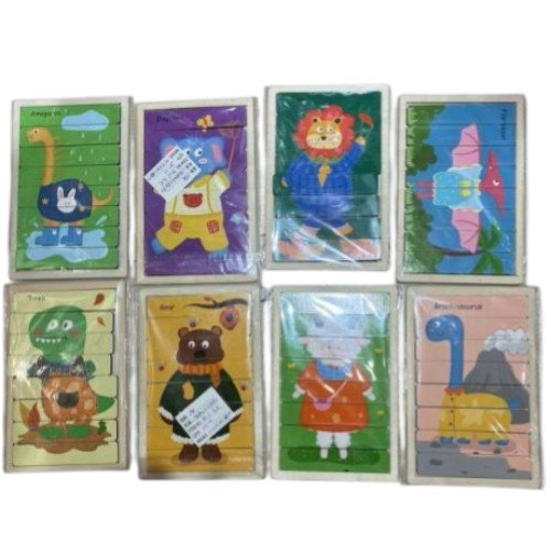 Juego Educativo de Rompecabezas de Madera en Barras para Niños - Set de 8 Piezas 1PZA por mayor en Chile