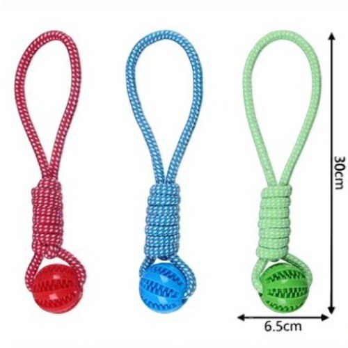 JUGUETE DE CUERDA CON BOLA por mayor - Mascotas por mayor