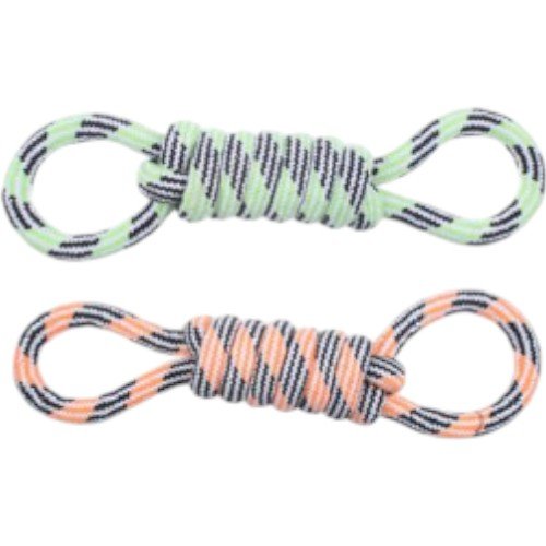 Juguete de Cuerda Trenzada Reforzada con Doble Asa Circular de Agarre para Mascotas por mayor - Mascotas por mayor