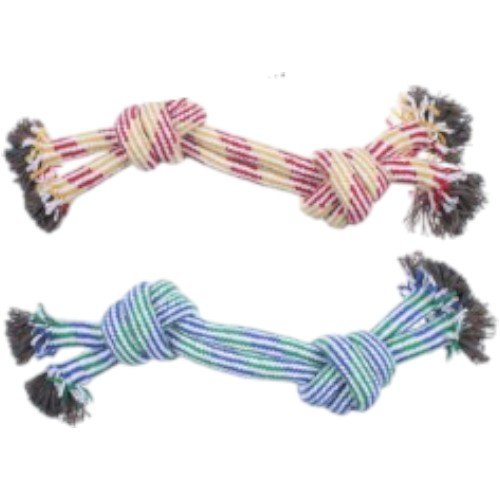 Juguete de Cuerda Trenzada Reforzada con Triple Nudo Macizo y Terminales de Flecos para Mascotas por mayor - Mascotas por mayor