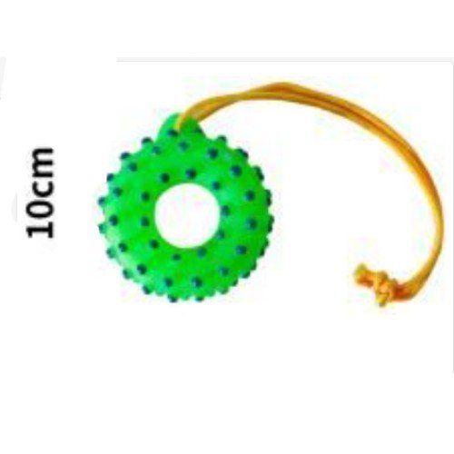 Juguete de Goma en Forma de Aro con Púas y Cuerda de Agarre para Mascotas por mayor Mascotas por mayor