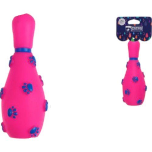 Juguete de Goma para Mascotas en Forma de Bolo de Boliche con Relieve de Huellas por mayor Mascotas por mayor