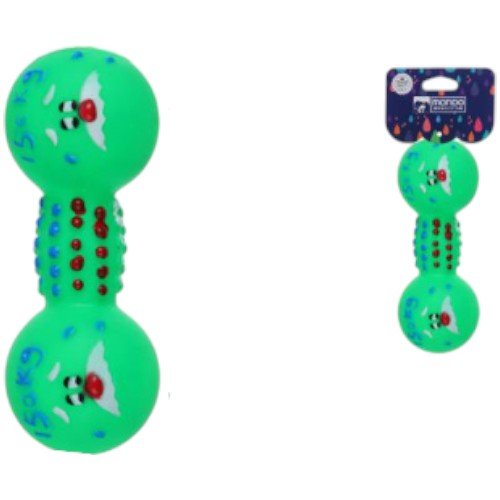 juguete de Goma para Mascotas en Forma de Mancuerna con Textura de Puntos y Diseño Temático por mayor Mascotas por mayor