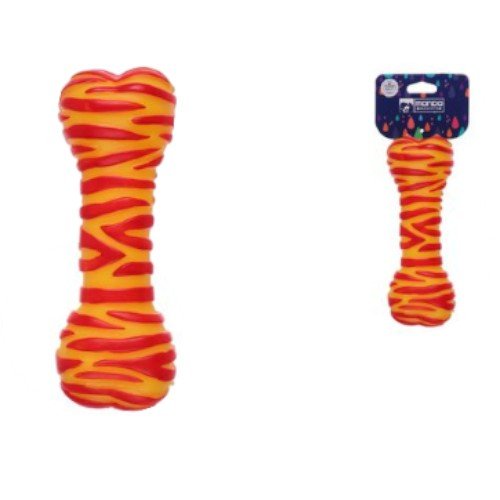 Juguete de Goma Resistente en Forma de Hueso con Diseño de Rayas para Mascotas por mayor Mascotas por mayor