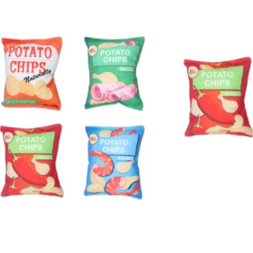 Juguete de Peluche para Mascotas con Diseño de Bolsas de Papas Fritas y Sabores Variados por mayor - Mascotas por mayor