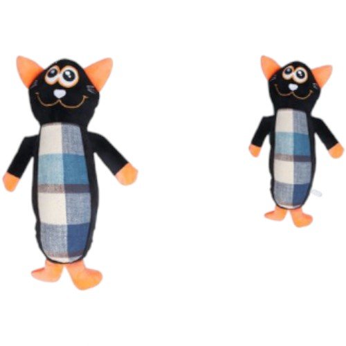 Juguete de Peluche para Mascotas con Diseño de Gato y Cuerpo de Tela a Cuadros por mayor - Mascotas por mayor