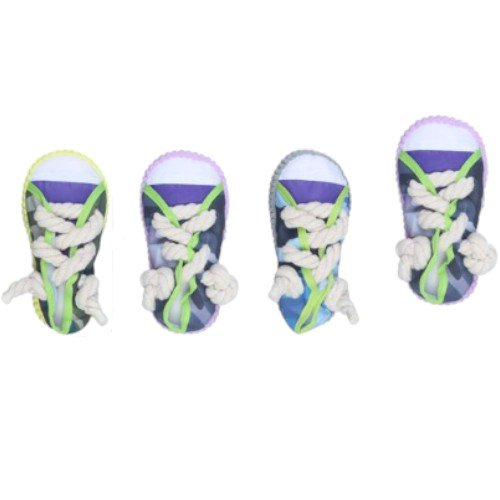 Juguete de Peluche para Mascotas en Forma de Zapatilla con Cordones de Cuerda por mayor - Mascotas por mayor
